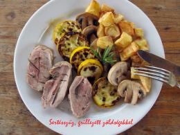 Sertésszűz grillezett zöldségekkel